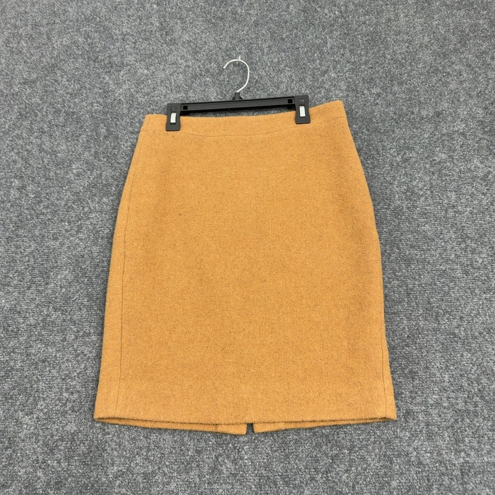 J. Crew Skirt Womens 0P Camel Wool Blend Pencil Professional Classic Office